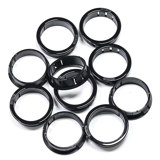10 pcs Black Snap Bushing 1-1/2" (38 mm) Mounting Diameter, Plastic Cable Hole Grommets for Wiring, Round Nylon Snap in Locking Electrical Wire Cord Hose Tubing Bushings Grommets Protectors