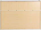 5-Section Coat Locker with Cubbies, Wooden Backpack Storage Organizer with Coat Hooks and Cubby Storage Organizer Cubes for Kids, Daycare, Classroom