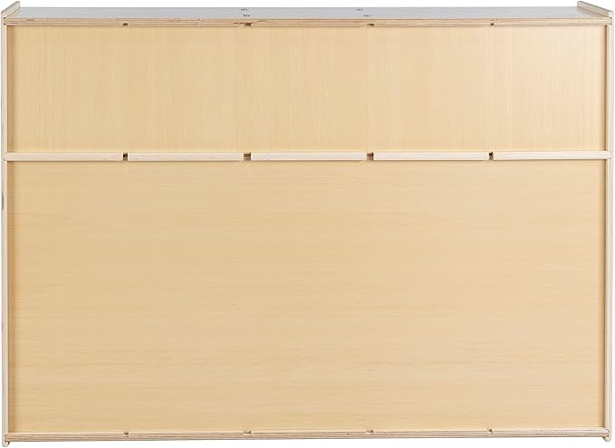 5-Section Coat Locker with Cubbies, Wooden Backpack Storage Organizer with Coat Hooks and Cubby Storage Organizer Cubes for Kids, Daycare, Classroom