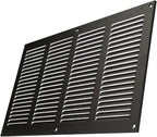 Repa Market Air Vent Cover 16x8 Inch (Outer Dimensions) Anthracite Galvanized Steel Louvered Grill Cover with Mesh Screen/Wall or Ceiling Vent/HVAC Register for Indoor and Outdoor Ventilation