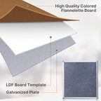 Enclosed Bulletin Board 28x26 Inch Outdoor Notice Board Tamper-Proof Flannel Lockable Display Cases with Aluminum Frame, All Weather Pinboard for Hospital, Restaurant Kitchen, Office