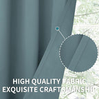 BGment Room Darkening Curtains 54 Inches Long - Grommet Thermal Insulated Drapes Window Treatment Curtains for Bedroom, 2 Panels, 38 x 54 Inch, Stone Blue