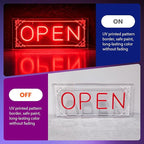 Open Signs for Business, LED Neon Open Sign Lighted Open Lights for Business Window Door Wall Hanging Coffee Snack Bar Restaurant Barbershop Retails Store Shop, USB Power & Dimmab