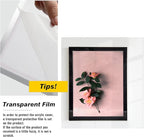 Acrylic Magnetic Sign Holder, Easy-Opening 8.5 x 11 Wall Mount Display Frames, Self Adhesive Back Plastic Clear Document Frame, Horizontal & Vertical Display (Black, 3Pack)