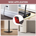 Floor Cord Cover Self Adhesive Cord Hider Floor Extension Cord Covers for Floor Power Cord Protector Cable Management Prevent Cable Trips Cable Cavity 0.32" W x 0.32" H (Dark Walnut, 20Ft)