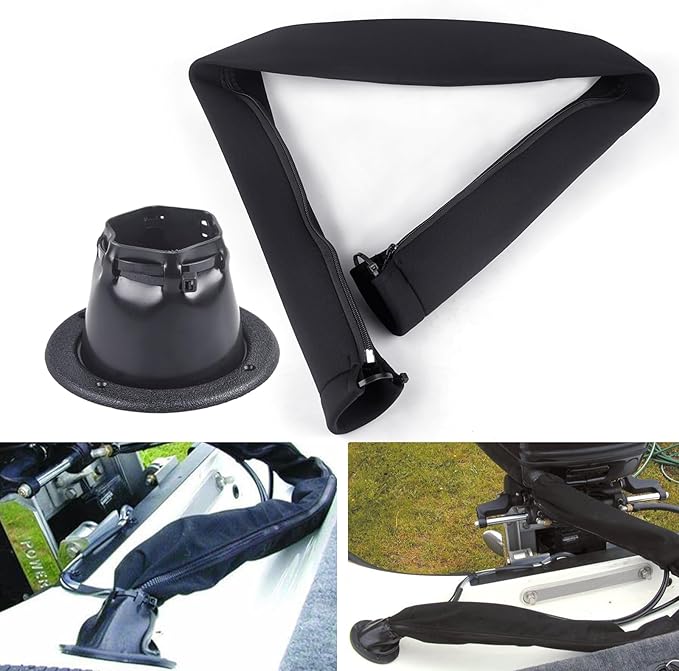 48-Inch Zippered Rigging Sleeve with Marine Cable Boot Diameter 4 2/5" with Cable Tie Universal Fit for Yacht Cable Management Kit