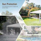 10x10 FT Party Tent, Outdoor Wedding Tents for Parties, Canopy Event Tent Without Removable Sidewalls, Waterproof Gazebo Shelter for Birthday Parties, Weddings, BBQs & Events (10X10FT-0Sides White)
