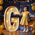 Marquee Letters 3 Feet Tall Large Light Up Letters G Happy Birthday Decorations Marry Me Engagement Party Decor Yellow Light Birthday Decorations Balloon Arch Kit Foam Sign G