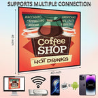 P4 Outdoor LED Video Sign 40x40 inch - WiFi USB Programmable Advertising Display for HD Videos, Images & Scrolling Text, Commercial Grade Square LED Screen