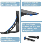 7 inch x 6 inch Heavy Duty Shelf Brackets , Max Load 1100 Lbs ,Premium Alloy Metal Mantel Brackets (Set of 2) Fireplace Mantel Brackets - Countertop Support (7" x 6" )