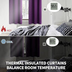BGment Blackout Curtains - Grommet Thermal Insulated Room Darkening Bedroom and Living Room Curtain, Set of 2 Panels (42 x 63 Inch, Royal Purple)