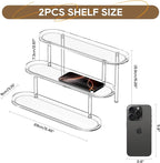 Acrylic Riser Display Shelf for 𝐚𝐦𝐢𝐢𝐛𝐨 Funko-POP Figures, Floating Shelves Display Ledge for Organizer and Decoration, Collectibles Display Stands Showcase, Glowing at night