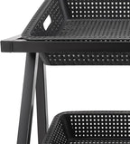 Fruit Vegetable Storage Basket,Kitchen Organizers 5 Tier Basket Stand Storage Baskets Market Shelf for Kitchen Store (Black)