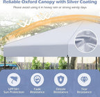 Tangkula 10x10 FT Pop Up Canopy, UPF50+ Portable Outdoor Tent with 8 Stakes, 4 Wind Ropes, Carrying Bag, Foldable Canopy Tent for Beach Party Event Camping