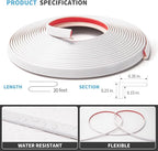 Art3d 20ft Outside Vinyl Corner Trim Peel and Stick for Tile and Wall Edges, Furniture Decoration White