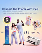 HARZHI Portable Photo Booth Compatible with Ipad, Large Lightbox Ipad Photo Booth for Christmas Wedding Party Provide ChackTok Software APP VIP, Free Custom Logo, Flight Case