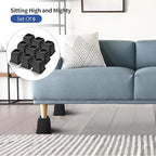 Bed Riser/Furniture Lift Bed/Bed risers/Furniture Lifter/Table risers/Frame Risers Create Under Bed Storage Heavy Duty for Furniture Height Adjustment (Black 9 Pack, 5 Inch)