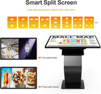 32 inch Touch Screen Kiosk, LCD Screen Digital Signage Kiosk, K-Style Stand Digital Signage Display, Interactive Display for Mall Navigation/Self-Ordering/Advertising/Retail Store