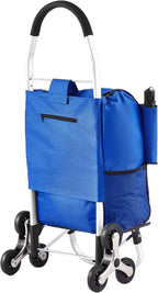 VEVOR Stair Climber Cart, 36L Capacity, Grocery Cart Laundry Stair Climbing Handcart with 6 Wheels & Oxford Cloth Bag, Foldable Stair Climber Hand Truck for Grocery Laundry Climbing