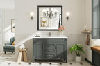 36x36 Inch Black Bathroom Mirror for Wall, Thick Metal Framed Rectangle Mirrors for Over Sink, Bedroom, Living Room, Entryway, Anti-Rust, HD Tempered Glass