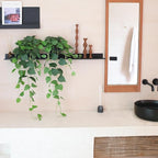 alyptus Fake Pothos Hanging Plants – 33" Set of 2 Faux Ivy Vines with Pots, Realistic Silk Devil’s Ivy for Indoor Décor, Low Maintenance Artificial Greenery for Home or Office (Green)