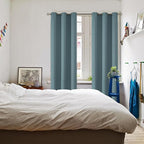 BGment Room Darkening Curtains 84 Inches Long - Grommet Thermal Insulated Drapes Window Treatment Curtains for Bedroom, 2 Panels, 42 x 84 Inch, Stone Blue