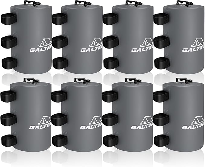 Canopy Water Weight Bag,176 LBS Water Tent Weights Set of 8 Leg Weights for Pop Up Canopy,Canopies,Tent,Gazebo,Gray