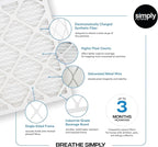 Simply 18x36x1 Air Filter, Merv 8, 6 Pack, For Home AC Furnace & HVAC (Actual Size: 17.75"x35.75"x0.75") DUST, Pet, & Allergy Control