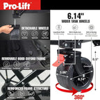 Pro-Lift Collapsible Folding Wagon– Beach Cart Large Capacity, Heavy Duty Folding Wagon Portable, for Outdoor Sports, Grocery, Camping, Shopping, Garden, Sports, Load up to 330LBS