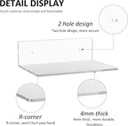 9 Inches Acrylic Wall Shelves 2 Pack, Floating Shelf for Wall Mounting, Acrylic Display Ledges for Funko Pop Figures, Home Décor, Living Room, Gaming Room, Plants(9 inch, Clear)