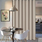 BGment Camel Sliding Door Curtain 96 Inch Long - Wide Room Darkening Room Divider Curtain for Bedroom Privacy Themral Insulated Grommet Room Separator Drape, 1 Panel, 100 X 96