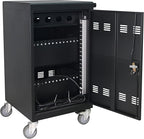 Laptop Charging Cart,35 Devices Tablet Storage Carts for pad Up to 16.3" Screen Size, Classroom Computer Mobile Charging Station for Pads, Chromebooks,Laptops, Security Storage(31+4 Bay-Black)