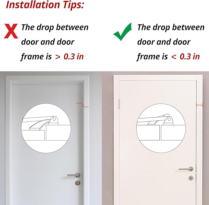 HASWARE Home Security Door Lock Swing Bar,Black Alloy Anti-Theft Door Guard Latch for Front and Inside Door, Safety Childproof Reinforcement Door Stopper (Black)