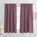 PONY DANCE - Window Curtains - 42 inch W by 45 L Dusty Rose Thermal Insulated Curtain Drapes Light Filter Energy Efficient Modern Design Style for Home Decor Low Shading Effect, 2 Pieces