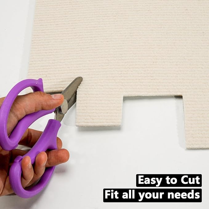 20Pcs Carpet Tiles Peel and Stick, Self Adhesive Carpet Floor Tile 12” x 12”, White Soft Padded Flooring Sticker, Home Decor for Bedroom Living Room Office, 20 sq ft per Box
