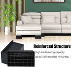 Bed Risers 5 inch, 8 Pack Oversized Extra Large 7x4inch Post, 11000lbs Heavy Duty Couch Risers, L Shape Wide Opening Extra Large Furniture Risers for Bed, Couch, Sofa, Table, Chair