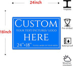 personalized signs, personalized metal sign，Aluminum Weatherproof Metal Sign Multiple Sizes, Double-sidedCustomize for Office, Business, Workplace, Factory, Delivery Signs(24 * 18 Inch)