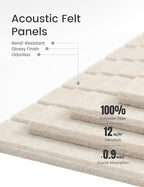 Large Felt Bulletin Board 48" x 36" Cork Board Alternative-12 Pack with 70 Safe Removable Adhesive Tabs, Cork Boards for Walls Cork Board for Home Office Classroom Pin Board (Oatmeal)