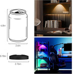 Rechargeable Puck Lights with Remote, 12 Pack Magnetic Under Cabinet Lighting, 1500mAh Battery Operated LED Tap Lights with Dimmer & Timmer for Kitchen, Closet, Shelf - 3 Color Temps & 12 RGB, Black