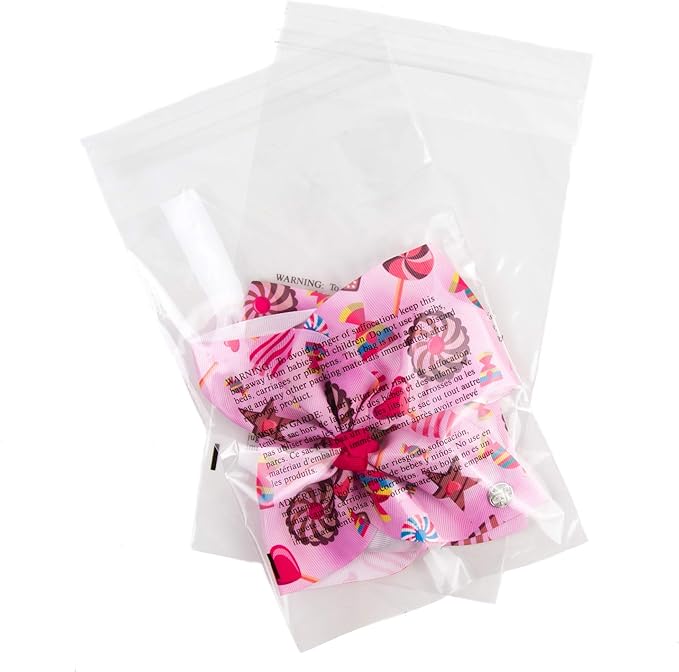 Poly Bags with Suffocation Warning - 200 Pack 6x9 Clear Resealable Bags - Durable 6x9 Poly Packaging Bags for Shipping & Storage - Retail Supply Co