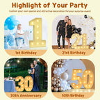 imprsv 3FT Light Up Mosaic Numbers for 15th & 50th Birthdays, Anniversary Party Decor, Pre-Cut Foam Board Kit