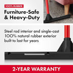 Tyroler Rubber Floor Squeegee Heavy Duty 17", Deck Squeegee Outdoor for Floors with 55" 4 Part Handle, Perfect Outdoor Squeegees for Patio, Tiles, Marble, Garage, Shower, Window