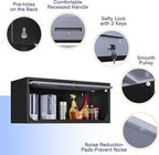 Yizosh Metal Garage Wall Cabinet with Doors, Wall Mounted Metal Storage Cabinet, Floating Garage Tool Cabinet for Garage, Basement, Kitchen, Warehouse (Black Gray, 13.7" H)