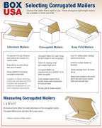 Box USA BM2662 Corrugated Mailers, 26" x 6" x 2" White (Pack of 50)