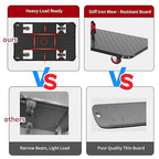 Foldable Push Cart Dolly, 330lbs Flat Bed Carts with Wheels & Anti-Collision Strips, Heavy Duty Platform Truck for Household Tasks, Moving, 360° TPR Mute Wheels for Easy Maneuver, Black Red