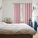 BGment Room Darkening Curtains 84 Inches Long - Grommet Thermal Insulated Drapes Window Treatment Curtains for Bedroom, 2 Panels, 52 x 84 Inch, Baby Pink