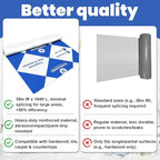 39in x 164ft Temporary Floor Protection for Construction & Renovation, Heavy Duty Floor Protection for Hardwood Floors, Tile, Carpet, Countertops, Hard Paint Protection (Blue and White)