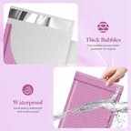 Fuxury Bubble Mailers 6x10" 100 Pack, Pinkish Purple Padded Envelopes Usable Size 6x9" Self Seal Mailing Envelopes Bubble Padded Shipping Bags for Mailing,Packaging, Small Business