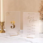 UNIQOOO 2" Clear Acrylic Stand | 18 Pack 3mm Slot Wedding Sign Holders, Perfect for Wedding, Table Number, Exhibition, Office, Restaurant, Business