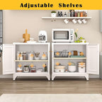 33" Metal Kitchen Pantry Storage Cabinets with Door and Adjustable Shelves,Black Sideboard Buffet Cabinet with Storage,Sideboard Buffet Cabinet for Dining Roonm,Living Room